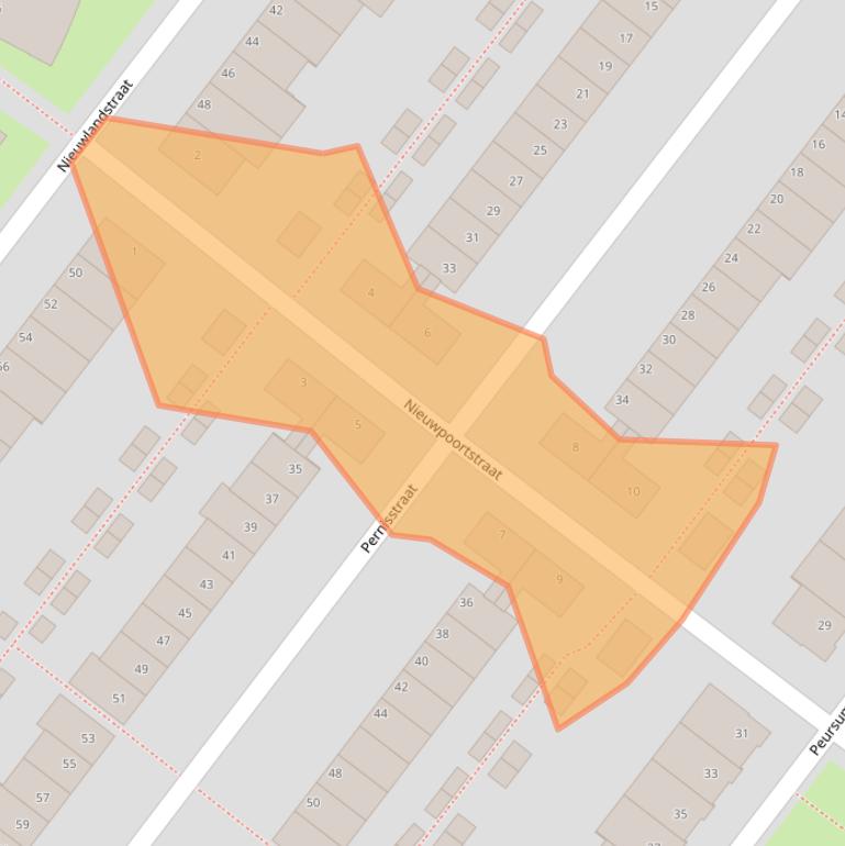 Kaart van postcodegebied 2729EN.