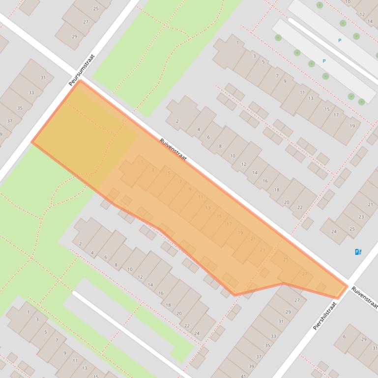 Kaart van postcodegebied 2729GD.