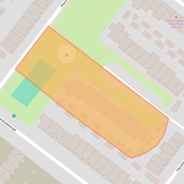 Kaart van postcodegebied 2729GT.