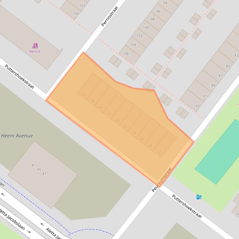 Kaart van postcodegebied 2729HP.