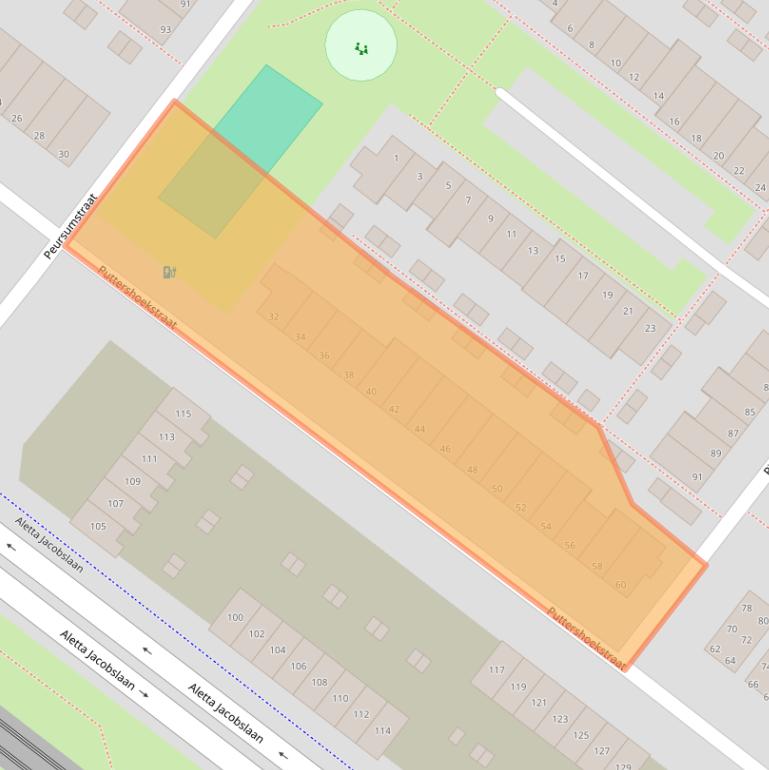 Kaart van postcodegebied 2729HR.