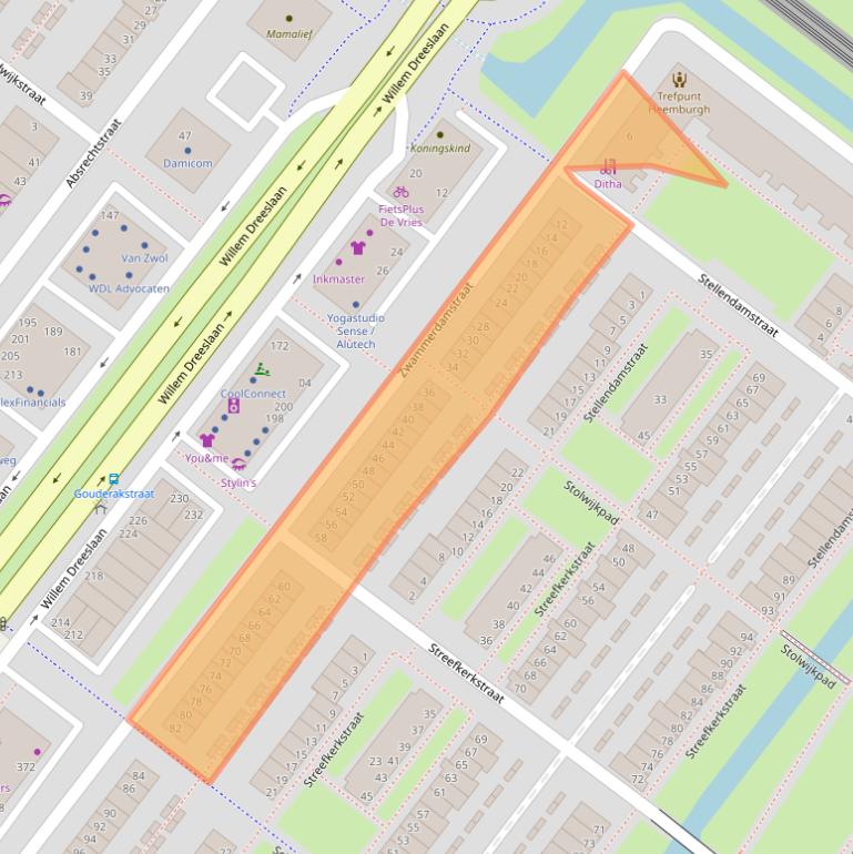 Kaart van postcodegebied 2729KA.