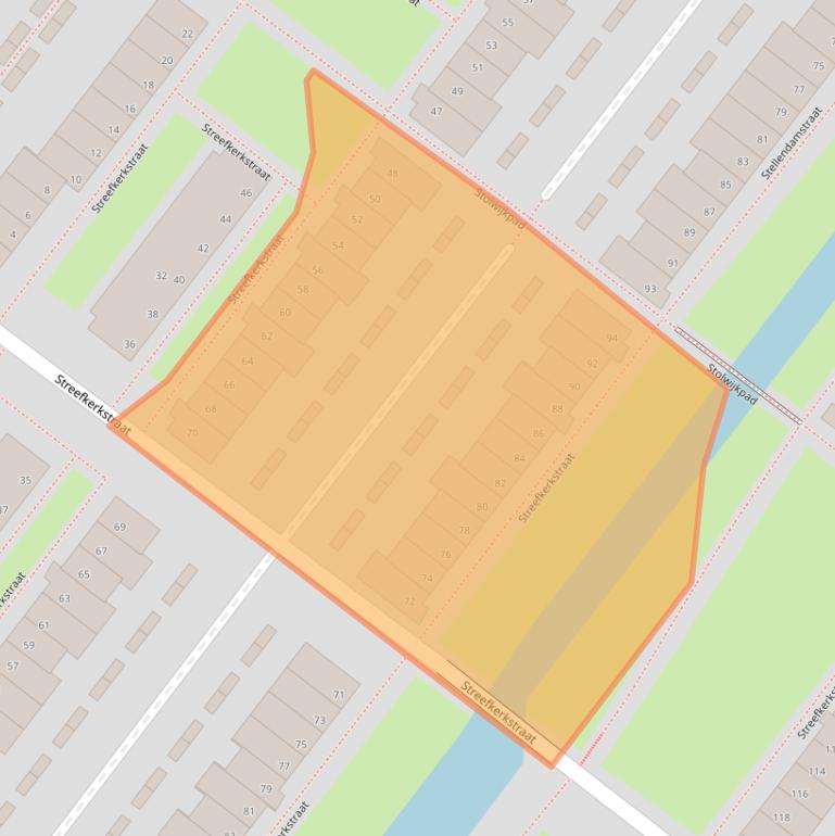 Kaart van postcodegebied 2729KN.