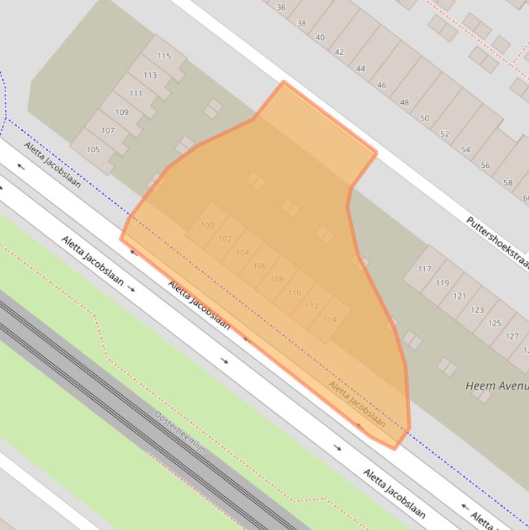 Kaart van postcodegebied 2729LA.