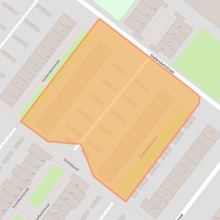 Kaart van postcodegebied 2729LJ.