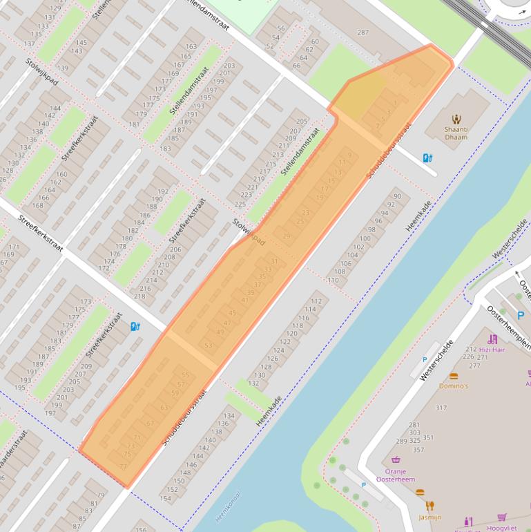 Kaart van postcodegebied 2729LK.