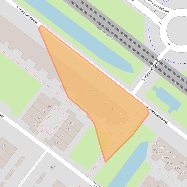 Kaart van postcodegebied 2729LS.