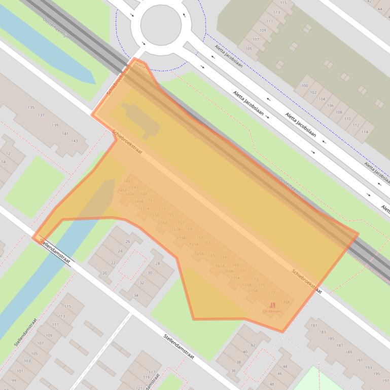 Kaart van postcodegebied 2729LT.