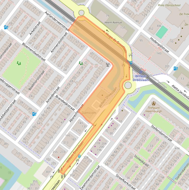 Kaart van postcodegebied 2729ND.