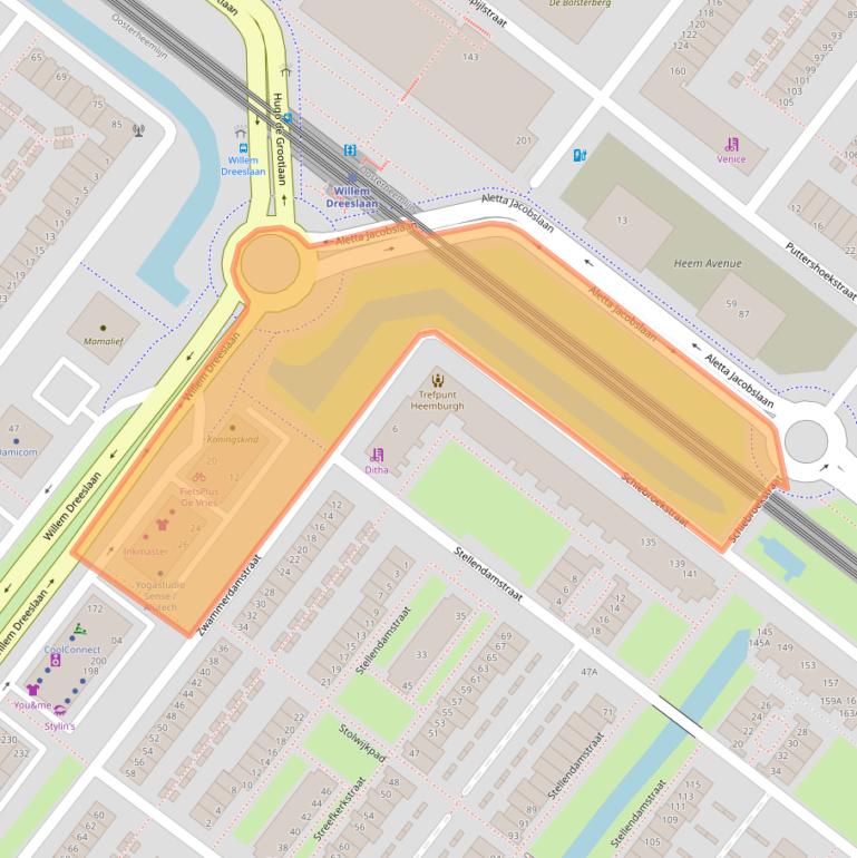 Kaart van postcodegebied 2729NH.