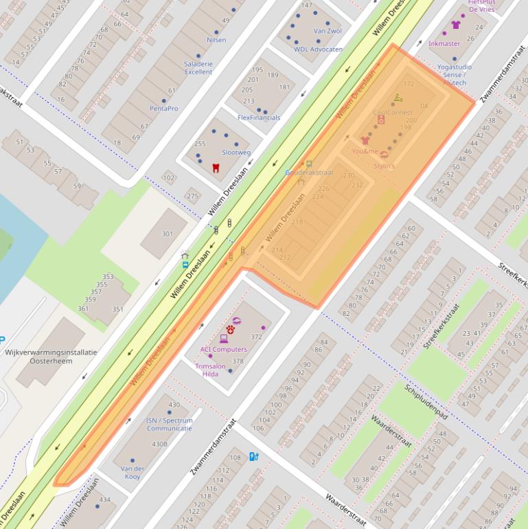 Kaart van postcodegebied 2729NJ.