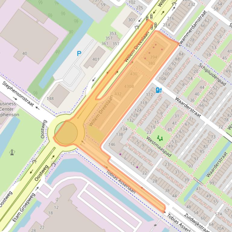 Kaart van postcodegebied 2729NK.