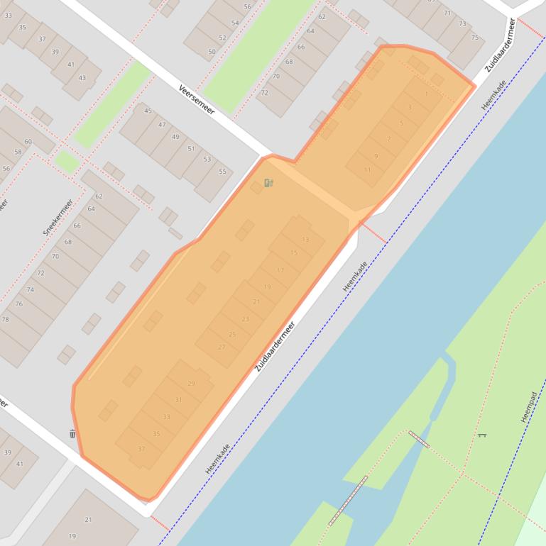 Kaart van postcodegebied 2729PE.