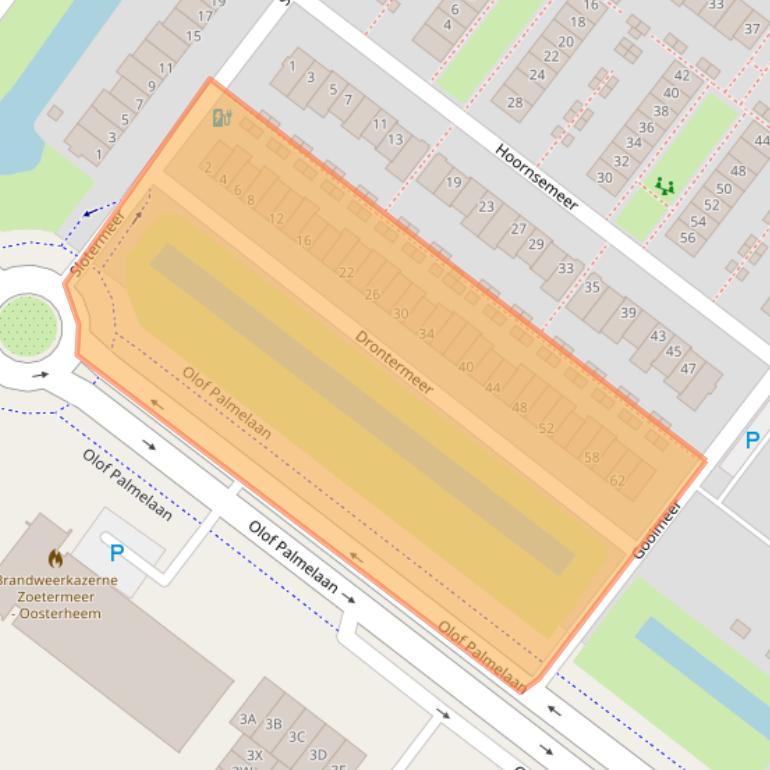 Kaart van postcodegebied 2729PJ.