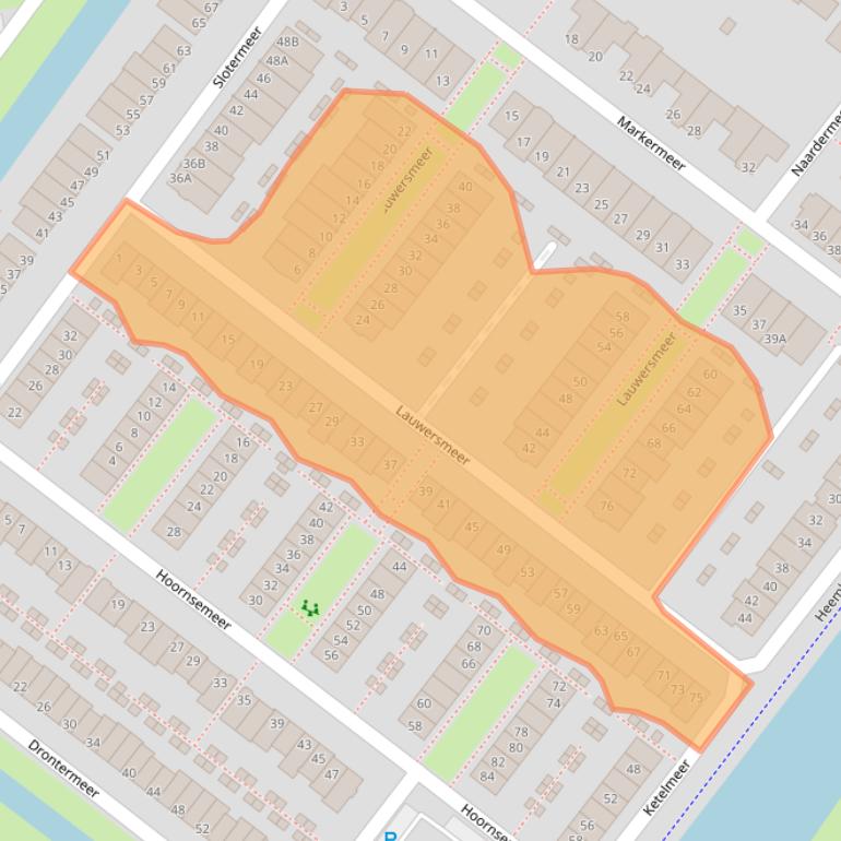 Kaart van postcodegebied 2729PK.