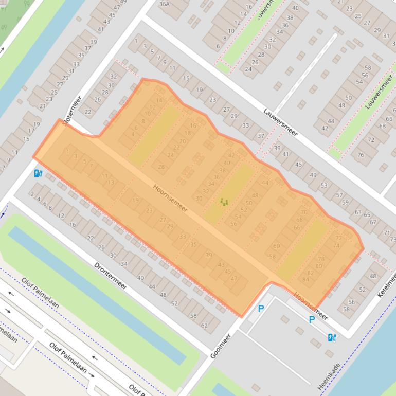 Kaart van postcodegebied 2729PM.