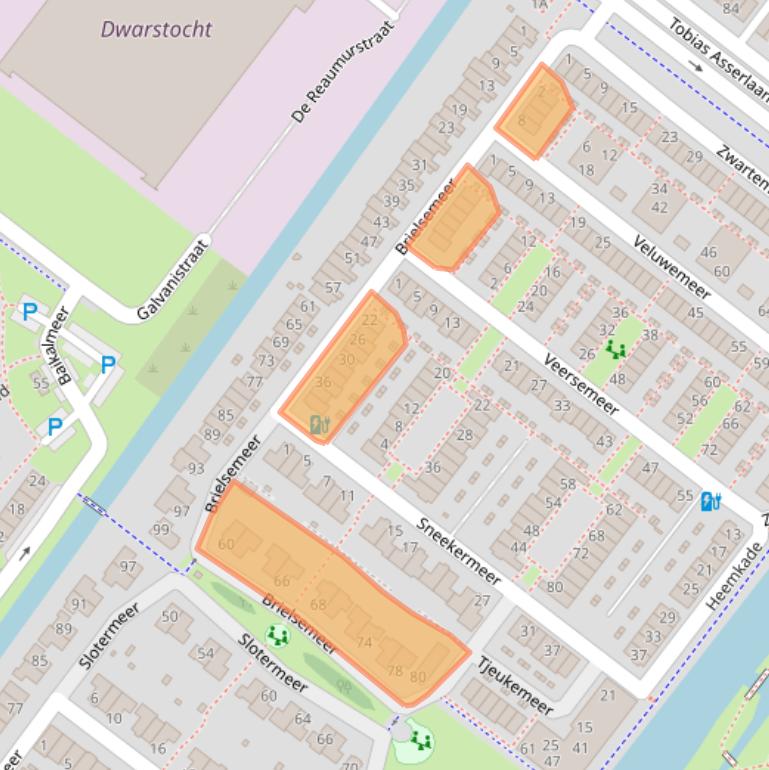 Kaart van postcodegebied 2729PR.