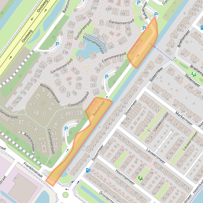 Kaart van postcodegebied 2729RB.