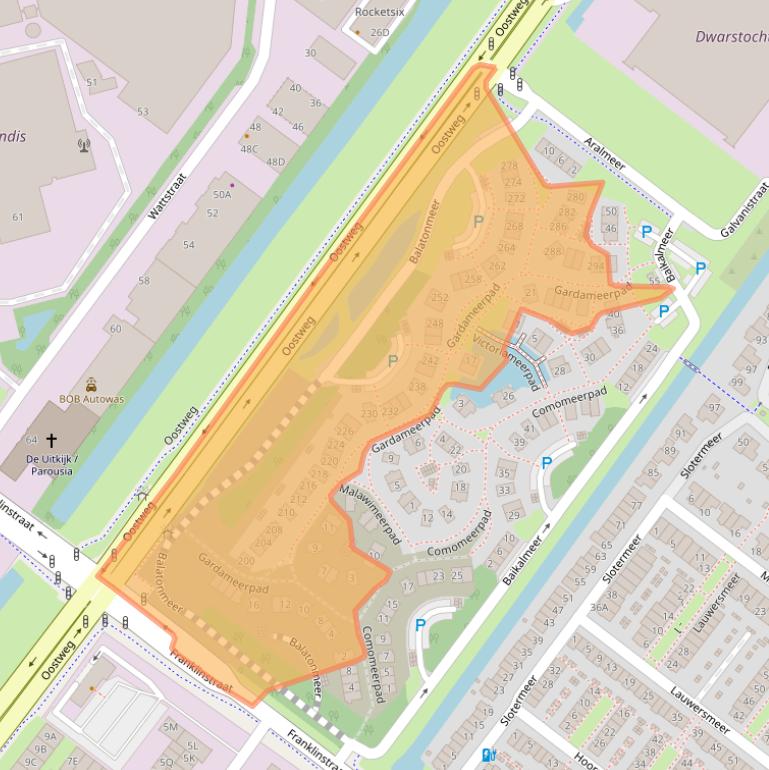 Kaart van postcodegebied 2729RD.