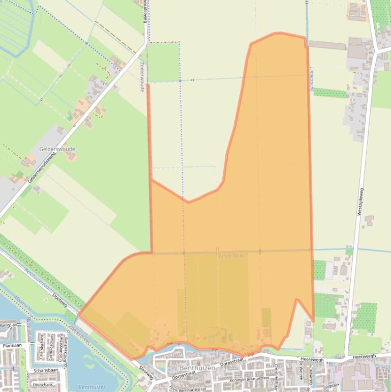 Kaart van postcodegebied 2731AA.
