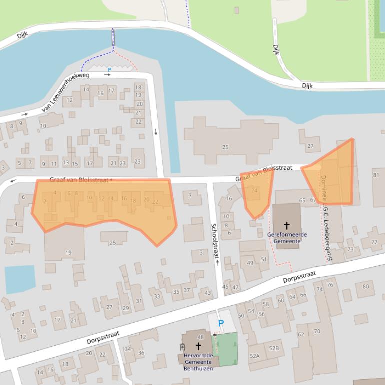 Kaart van postcodegebied 2731AD.