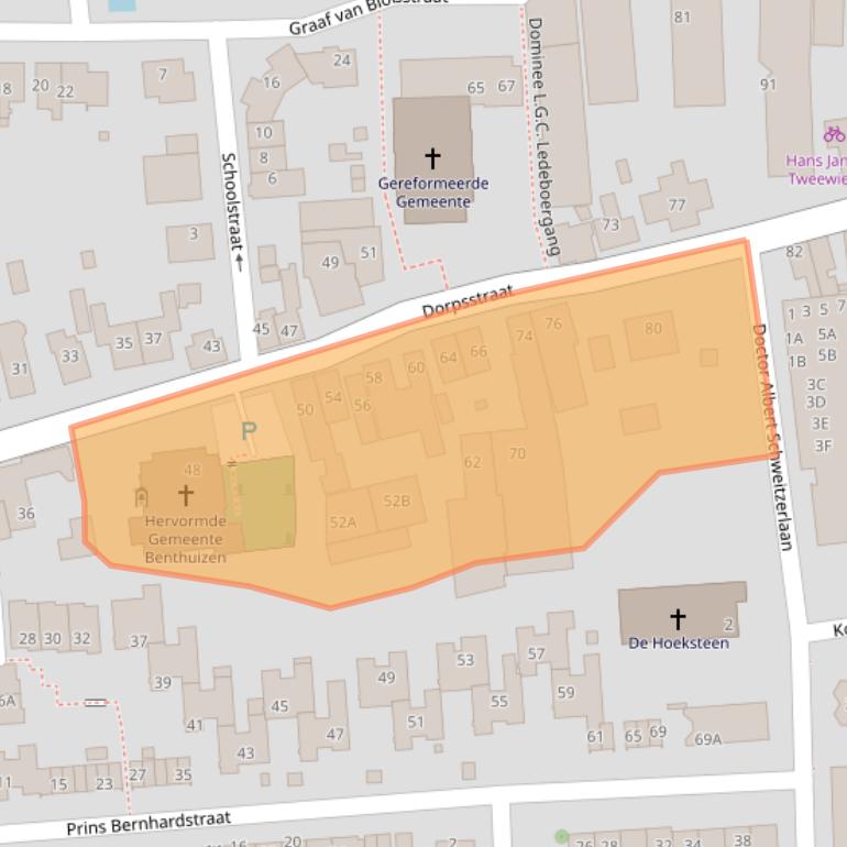 Kaart van postcodegebied 2731AR.
