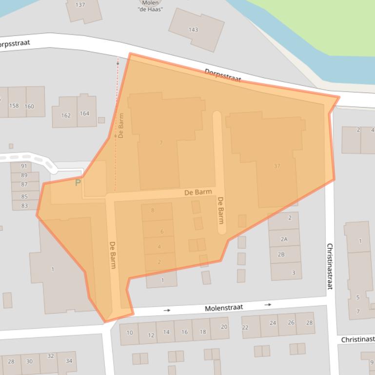 Kaart van postcodegebied 2731AX.