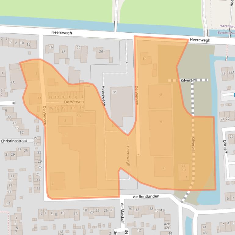Kaart van postcodegebied 2731AZ.