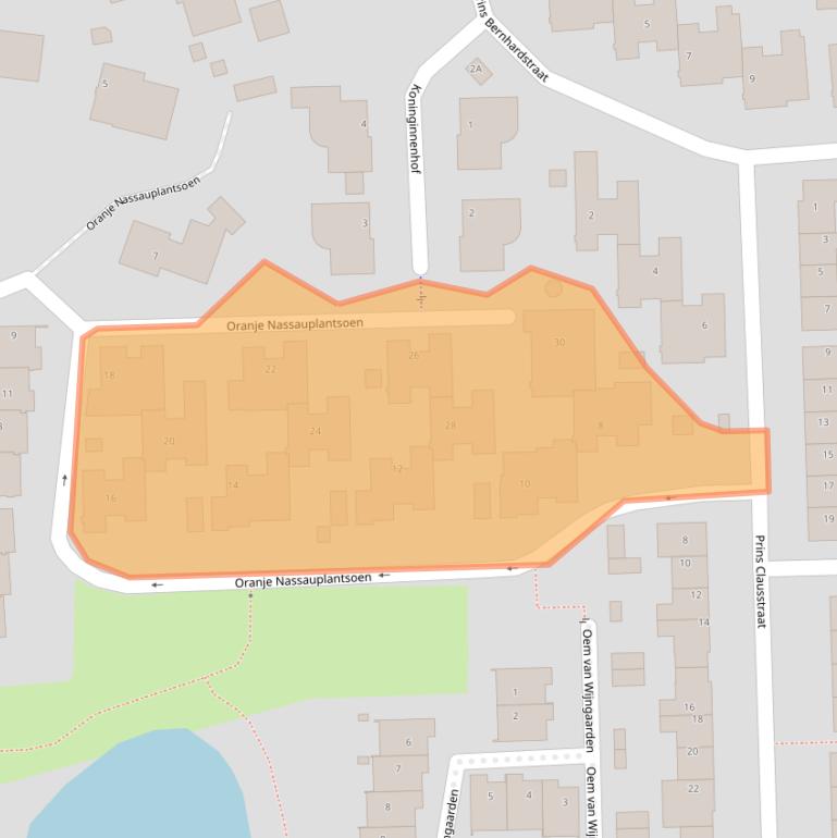 Kaart van postcodegebied 2731BC.