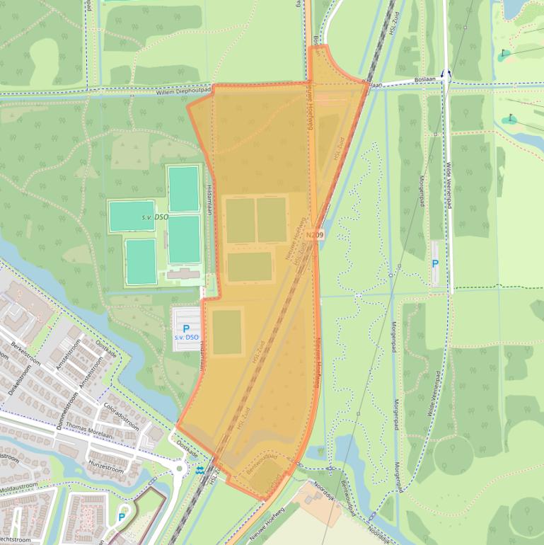 Kaart van postcodegebied 2731BV.