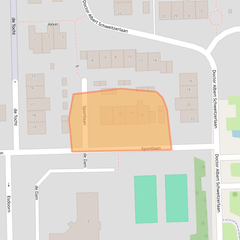 Kaart van postcodegebied 2731CD.