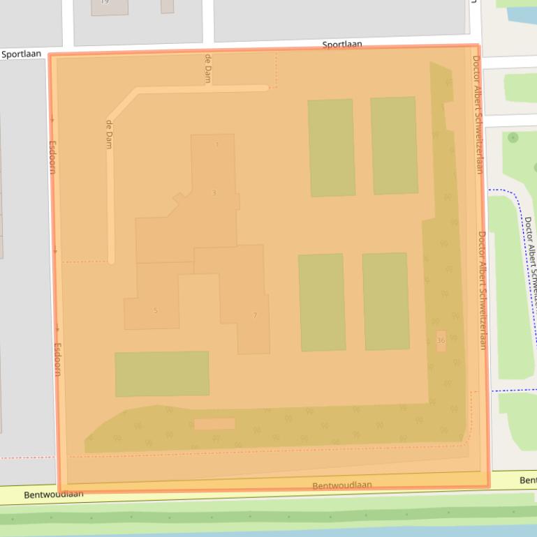 Kaart van postcodegebied 2731CE.