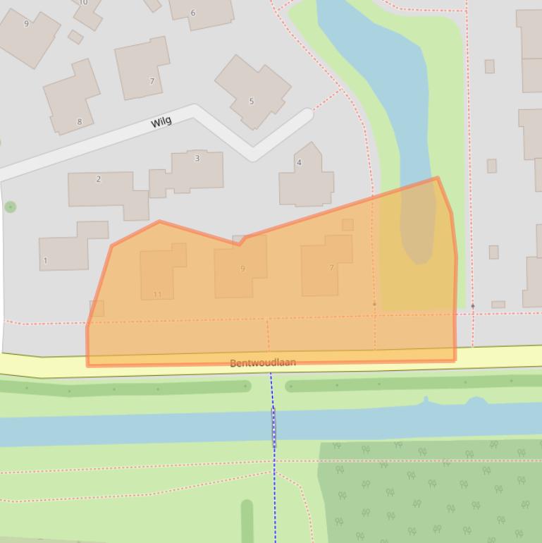 Kaart van postcodegebied 2731CW.