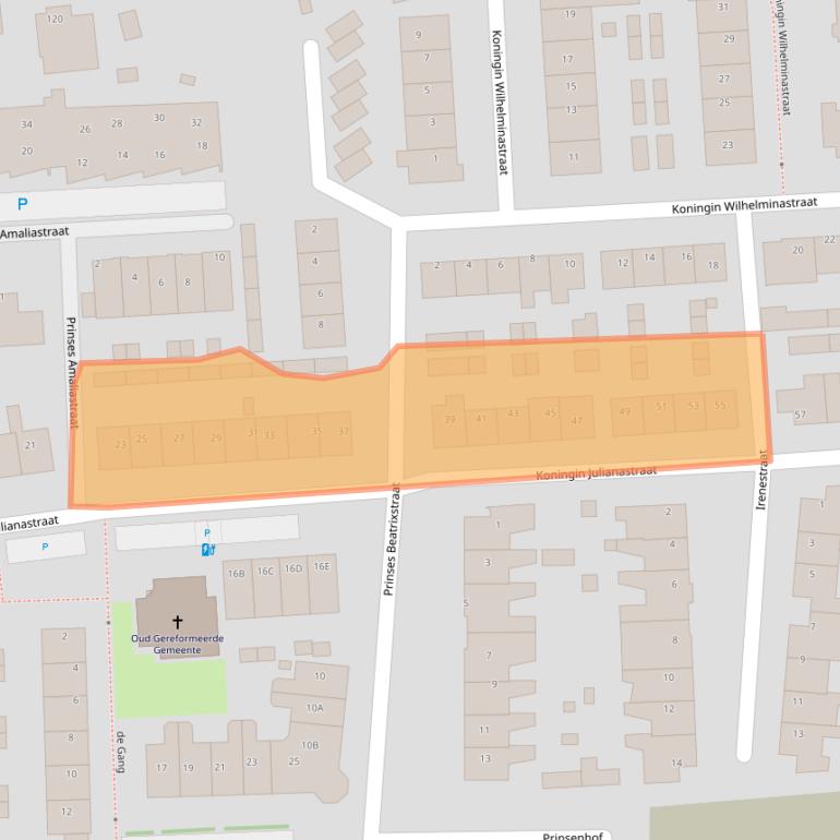 Kaart van postcodegebied 2731ED.