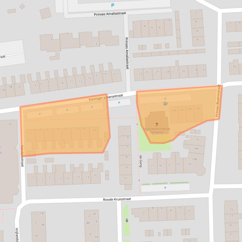 Kaart van postcodegebied 2731EG.