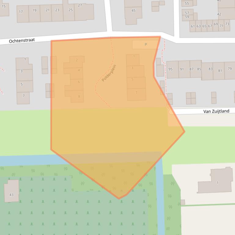 Kaart van postcodegebied 2731ER.