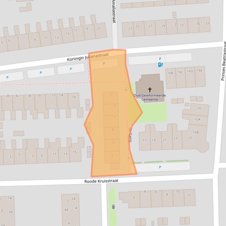 Kaart van postcodegebied 2731EX.