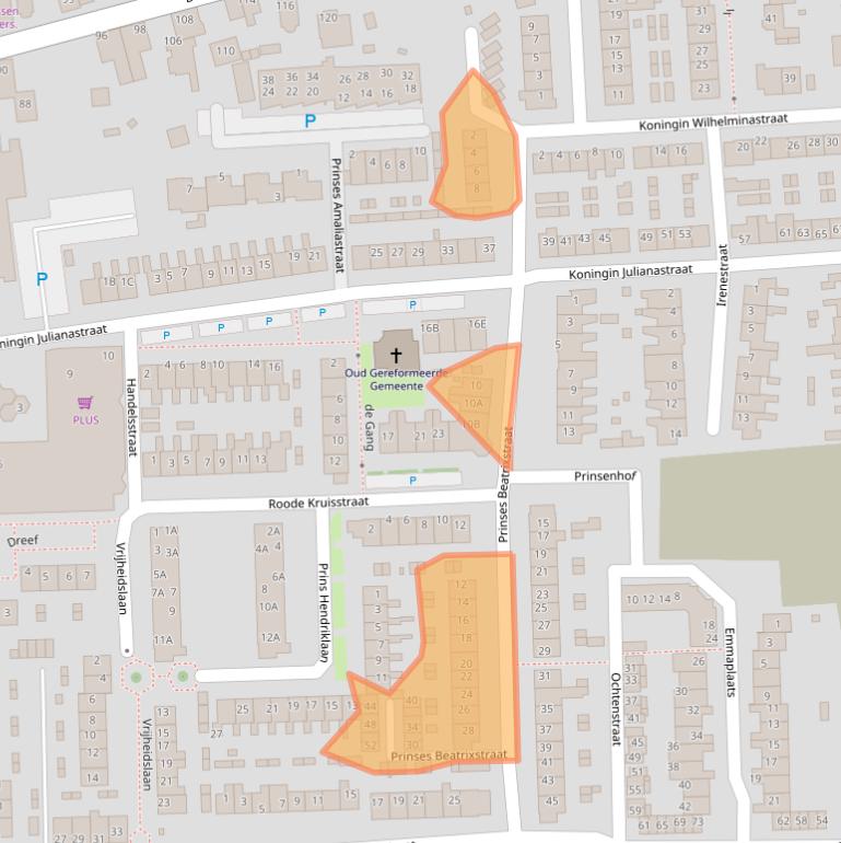 Kaart van postcodegebied 2731GB.