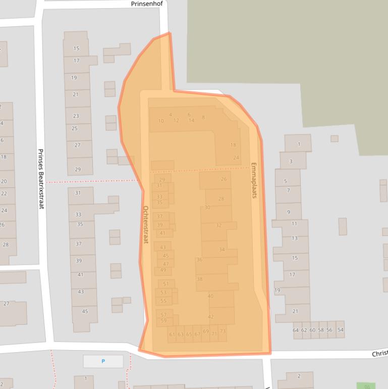 Kaart van postcodegebied 2731GL.