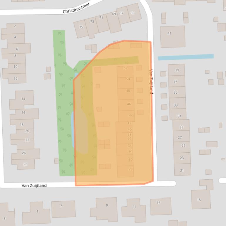 Kaart van postcodegebied 2731GR.