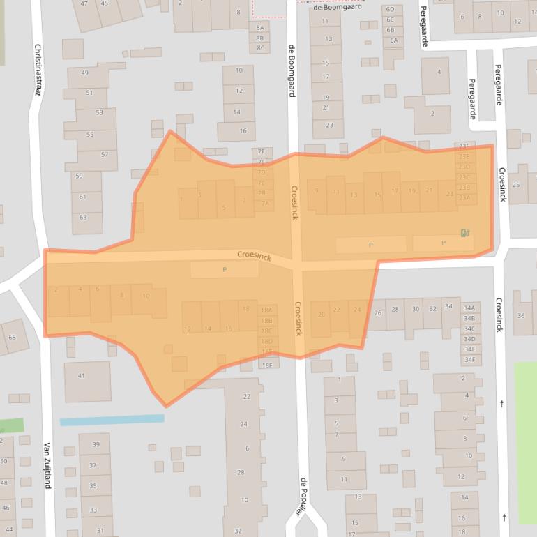 Kaart van postcodegebied 2731GS.