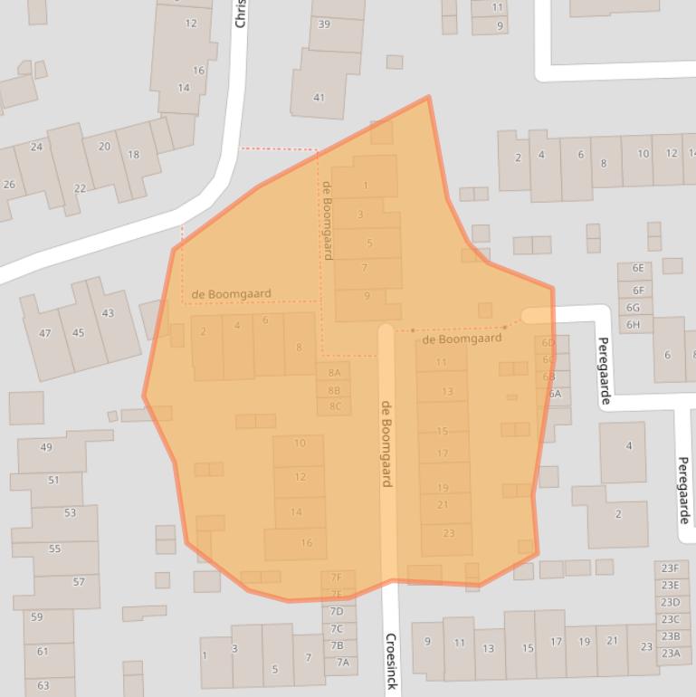 Kaart van postcodegebied 2731GW.
