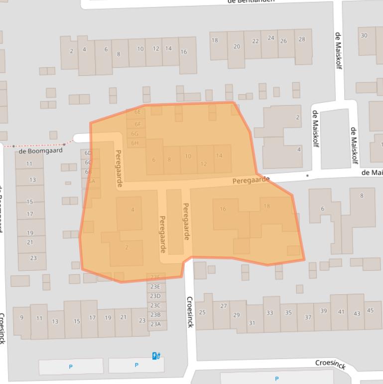 Kaart van postcodegebied 2731GX.