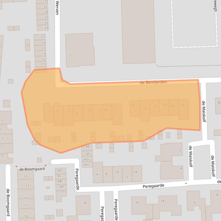 Kaart van postcodegebied 2731HA.
