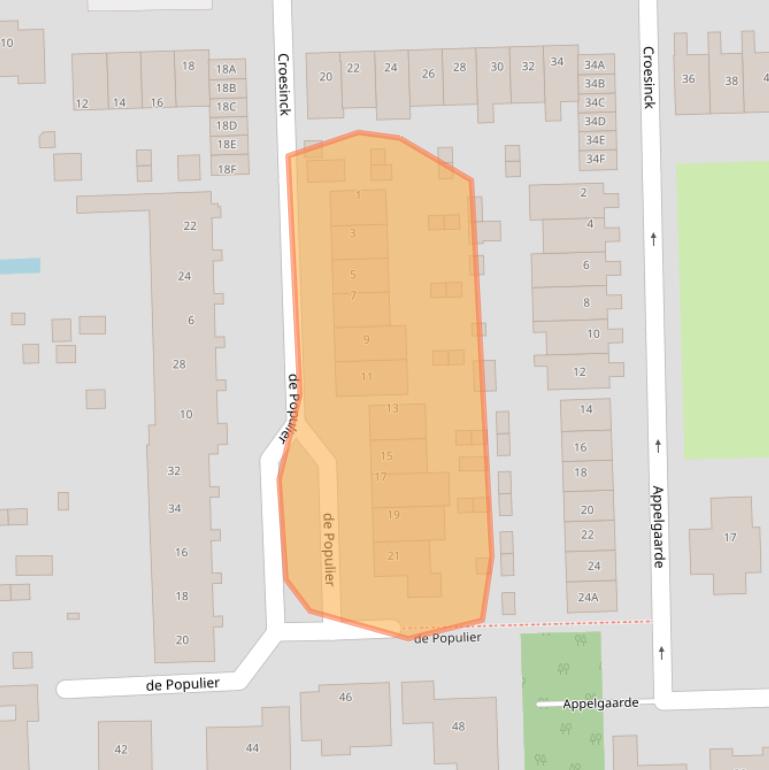 Kaart van postcodegebied 2731HD.