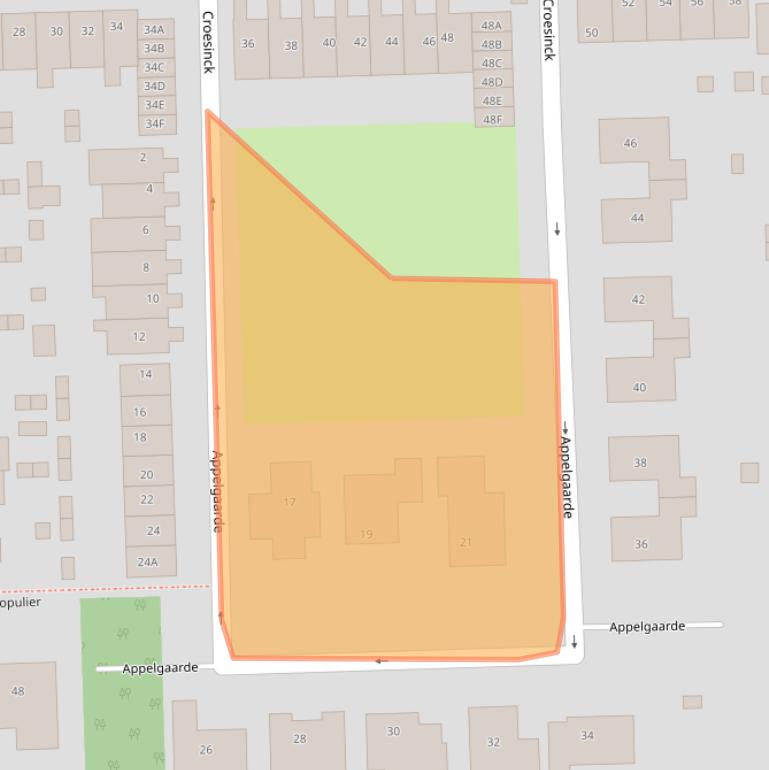 Kaart van postcodegebied 2731HH.