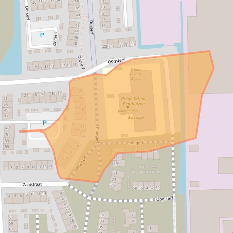 Kaart van postcodegebied 2731HJ.