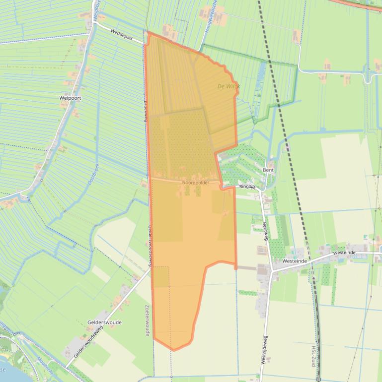 Kaart van postcodegebied 2731PZ.