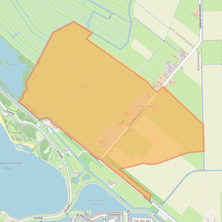 Kaart van postcodegebied 2735PC.