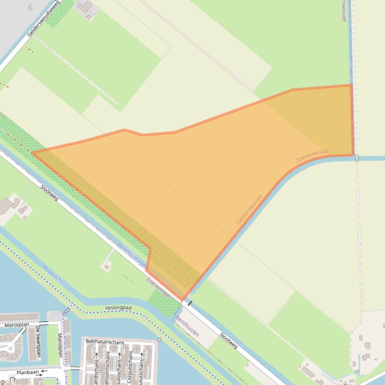 Kaart van postcodegebied 2735PD.